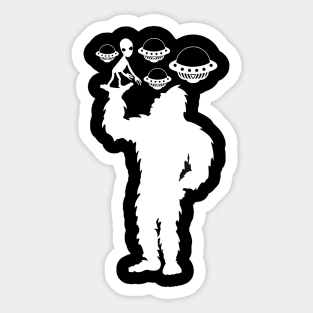 Bigfoot Ufos Alien Sticker